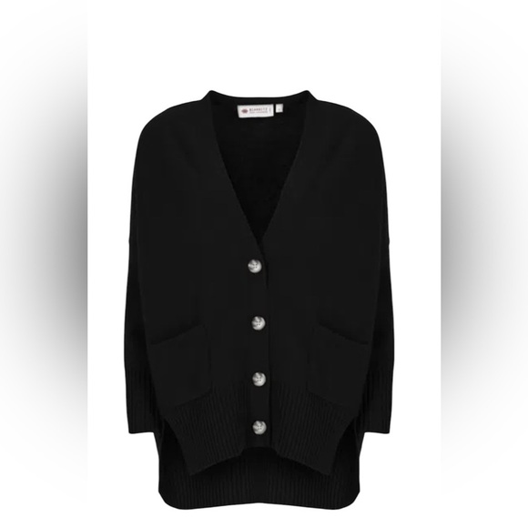 BIARRITZ1961 Wool And Cashmere Cardigan In Black - Picture 1 of 9